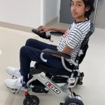 Abel in wheelchair